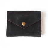 black suede wallet