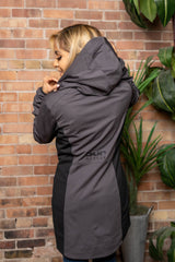 softshell women's jacket grey and black