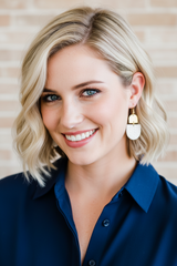 Leaf Design Clay Earrings