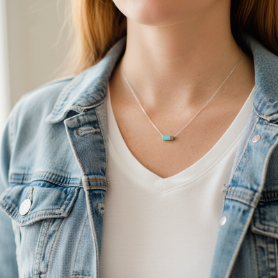 Turquoise Bar Necklace