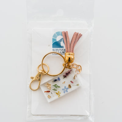 Floral Resin Keychain