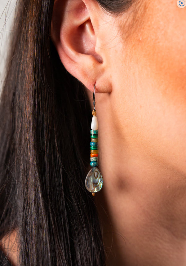 Abalone Shell Dangle Earrings