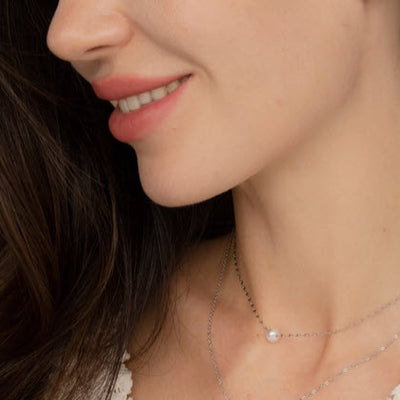 Annie Silver Pearl Necklace