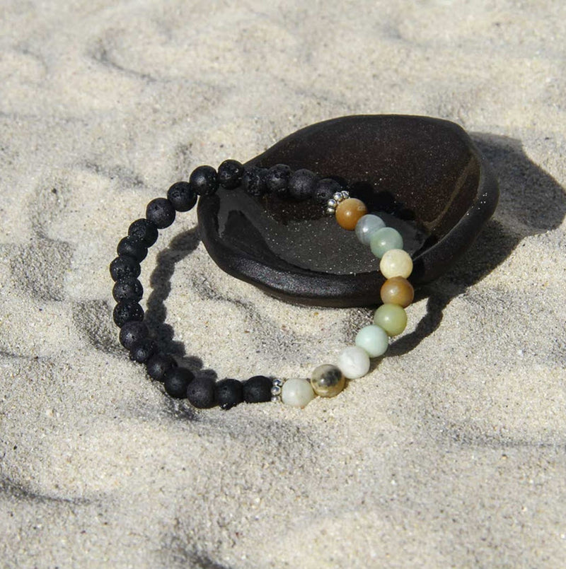 Amazonite Beaded Aromatherapy Diffuser Bracelet