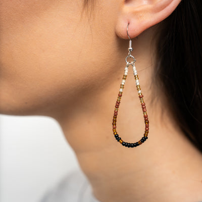 Native American Beaded Teardrop Earrings