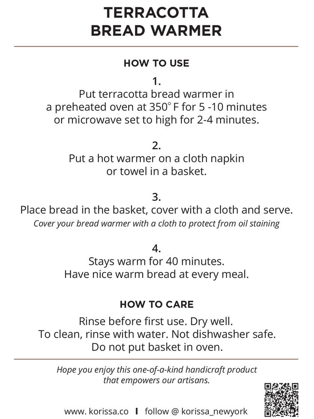 Handmade Bread Warmer & Wicker Basket