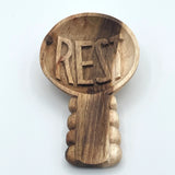 Hand Carved Spoon Rest