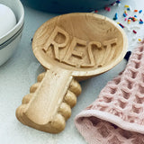 Hand Carved Spoon Rest