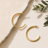 Hammered Hoop Earrings