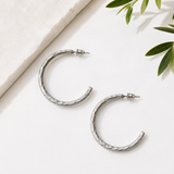 Hammered Hoop Earrings