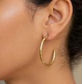 Hammered Hoop Earrings