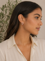 Silver Swoop Earrings