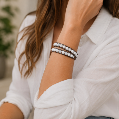 Natural Stone Wrap Bracelet