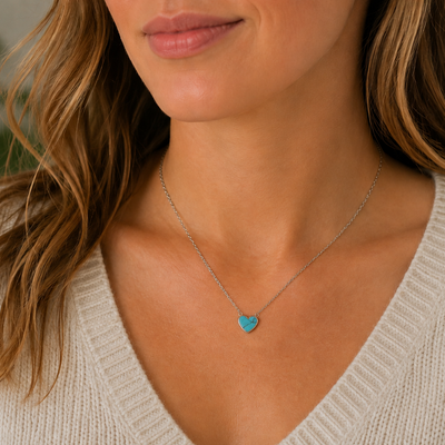 Bay Turquoise Heart Necklace