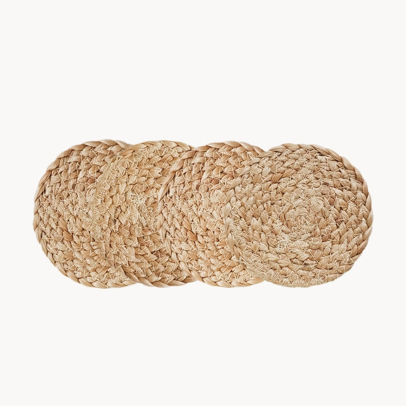 Handwoven Drink Coasters • Set of 4