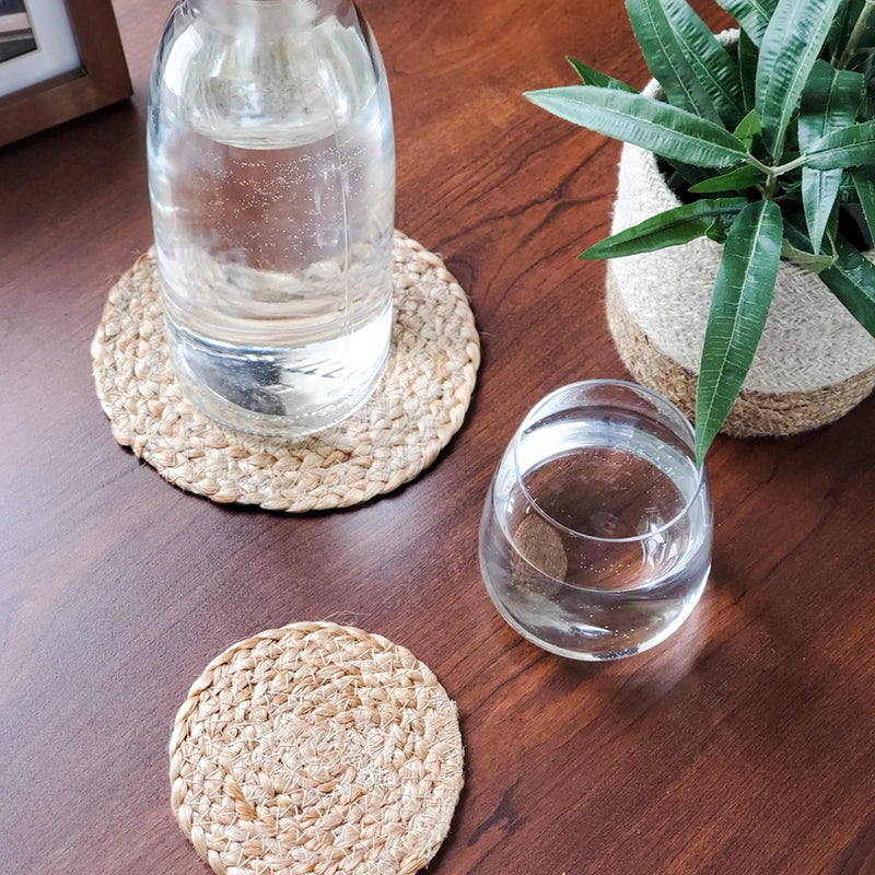 Handwoven Drink Coasters • Set of 4
