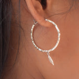 Feathers of Freedom Hoop Earrings
