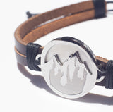 Faith to Move Mountains Leather Bracelet