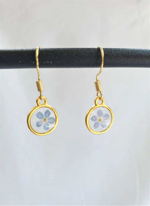 Forget-Me-Not Resin Earrings