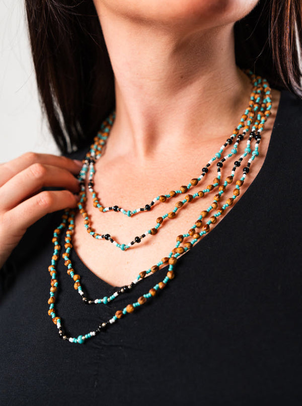 Ghost Bead Layered Necklace