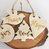 Gold Leaf Christmas Ornaments