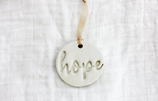 Hope, Joy, and Noel Ornaments
