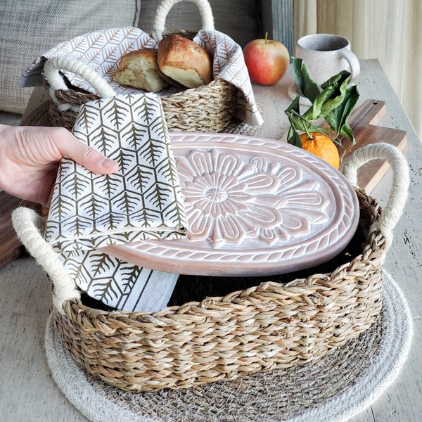 Handmade Bread Warmer & Wicker Basket