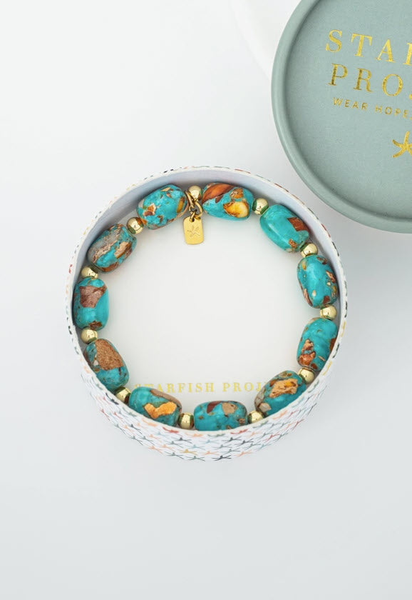 Sierra Bloom Turquoise Emperor Stone Bracelet