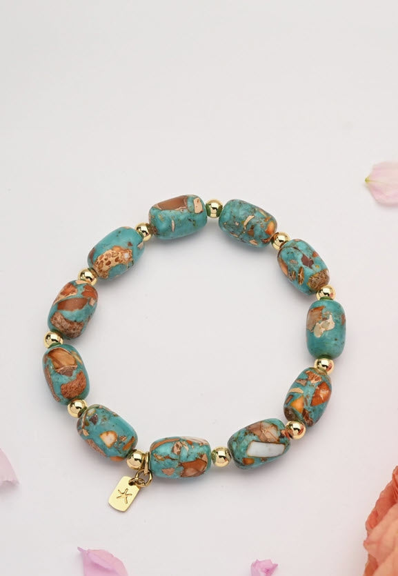 Sierra Bloom Turquoise Emperor Stone Bracelet