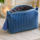 Quilted Velvet Toiletry Bag