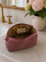 Quilted Velvet Toiletry Bag