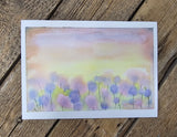 Pastel Puff Wildflower Watercolor Prints