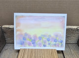Pastel Puff Wildflower Watercolor Prints