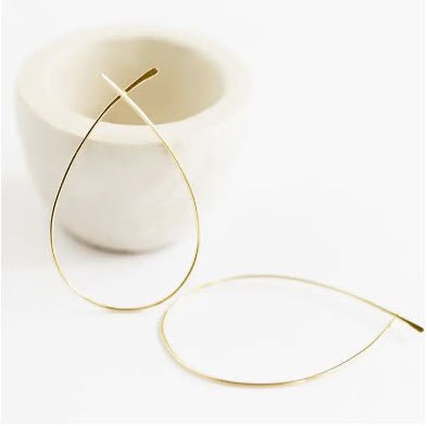 Wishbone Hoop Earrings | OUR Rescue – Our Rescue Store