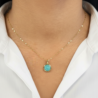 Sky Blue Amazon Stone Necklace