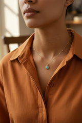 Sky Blue Amazon Stone Necklace
