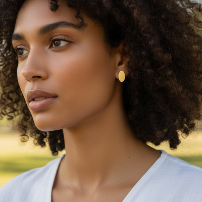 Diya Gold Stud Earrings