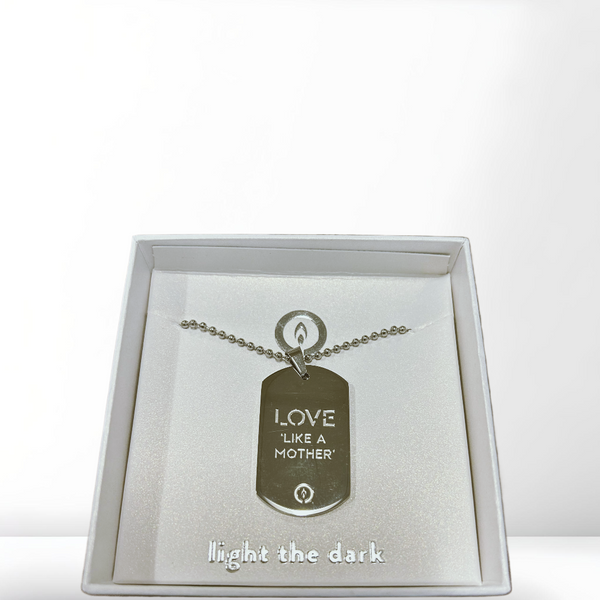 Love Like a Mother Dog Tag Necklace