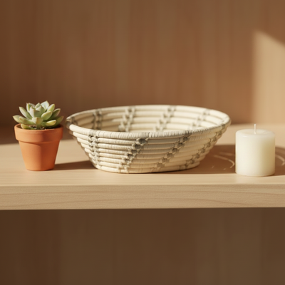 Palm Leaf Catchall Basket