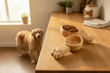 Hand-Carved Wooden Pawprint Scoop