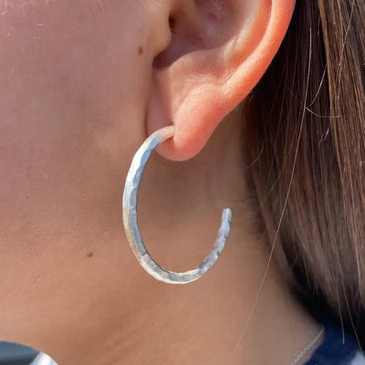 Textured Twig Hoops