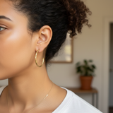 Textured Twig Hoops