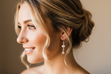 White Pearl Earrings