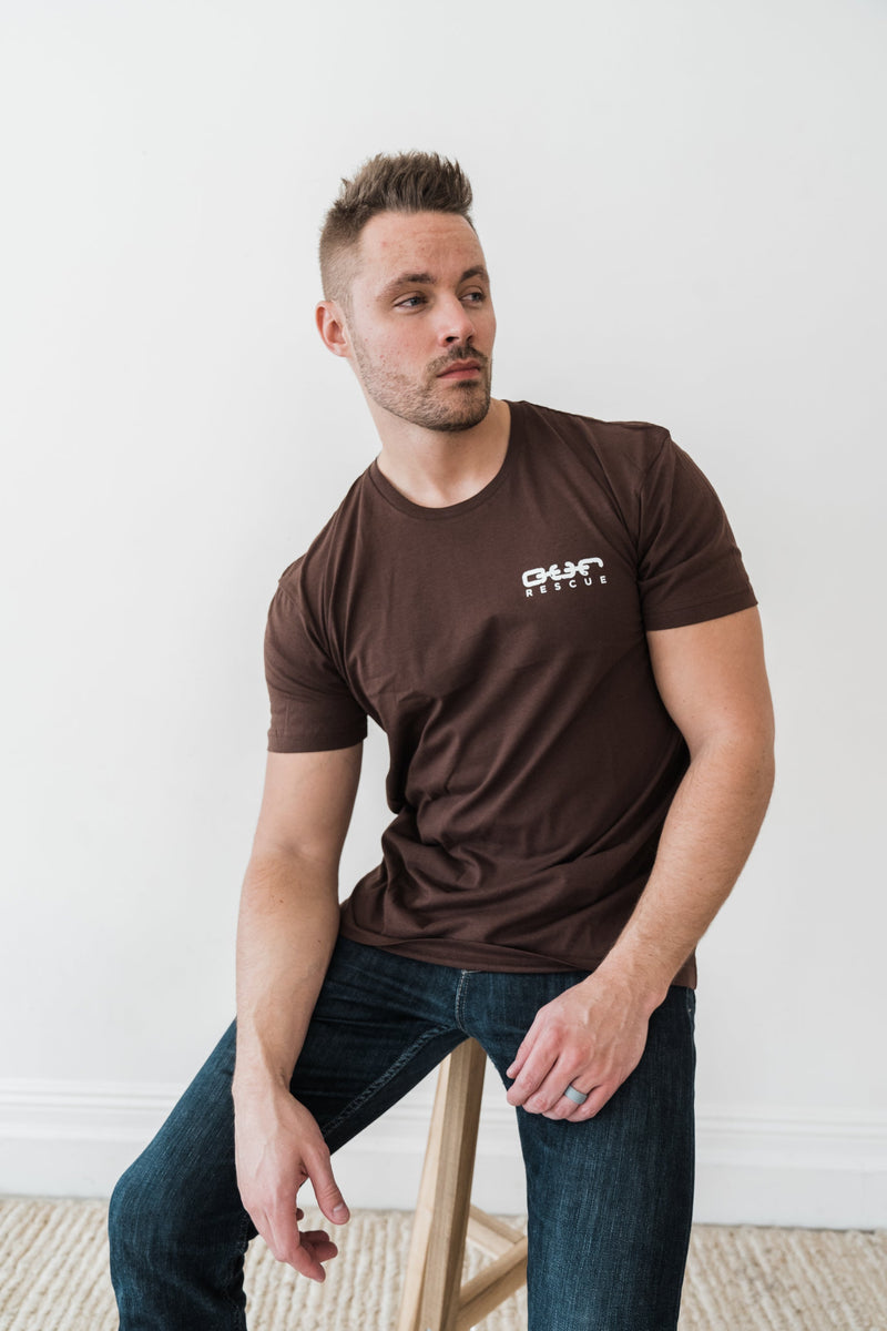 our rescue brown tee short sleeve