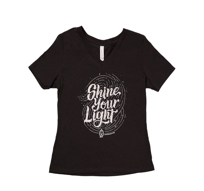 shine your light youth tee v neck