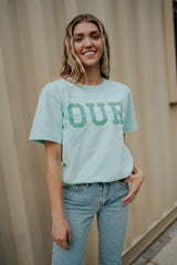 mint our heavy weight short sleeve embroidered tee