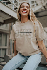 tan our embroidered heavy weight tee 