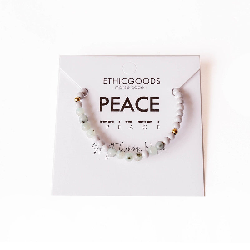 morse code bracelet peace