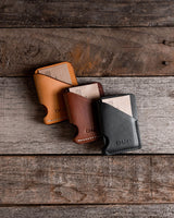 our leather wallet tan brown black