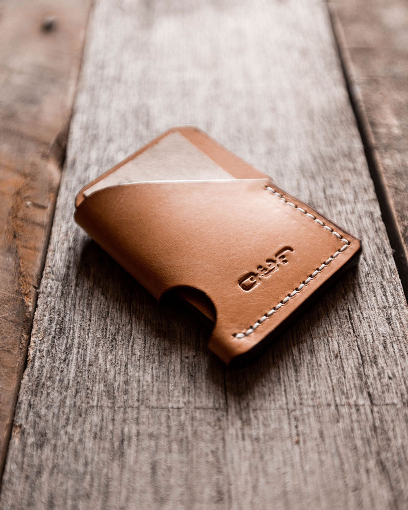 tan our logo leather wallet